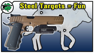 This steel target setup is easy and awesome!