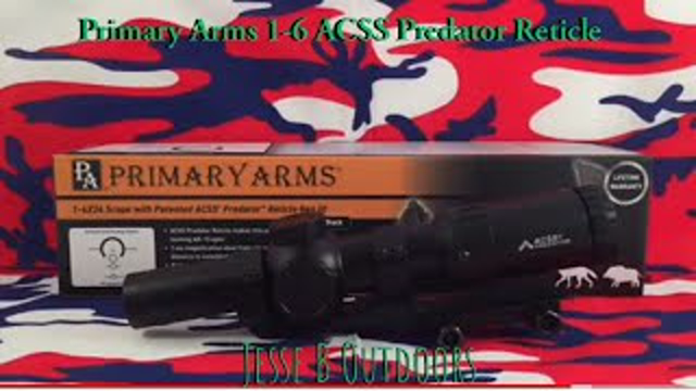 Primary Arms 1-6 ACSS Predator Reticle (tabletop)