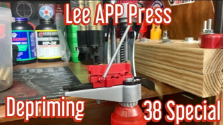 Lee APP Press Depriming 38 Special with Lee Case Feeder and Collator ￼