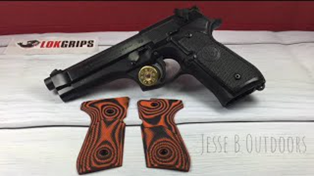 Beretta Grips vs Lok Grips checkered thin grips