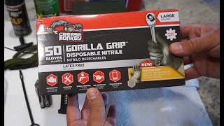 Grease Monkey Gorilla Grip Nitrile Disposable Gloves Test
