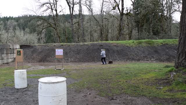 Getting the heart rate up before taking precision handgun shots