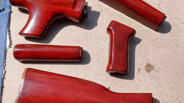 ZpapM70: "Teutonic Red" Walnut set Refinish 100% Pure Tung oil Popping Grain And Poly Options