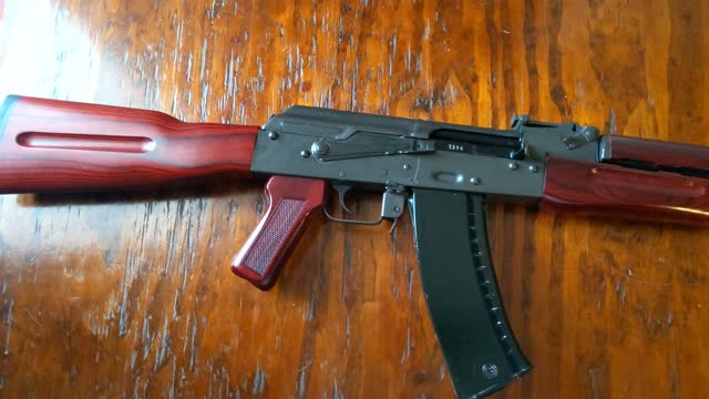 AK-74 : Bulgarian AK-74 5.45x39 Built from Parts kit Nodak Spud Receiver Restained