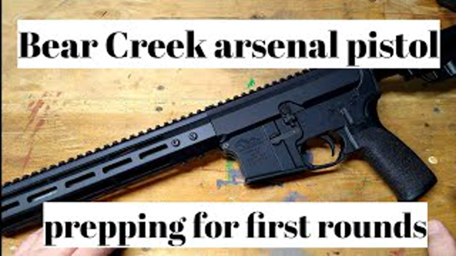 Bear Creek arsenal Gen 2, 10.5in pistol upper prepping for it's first rounds.