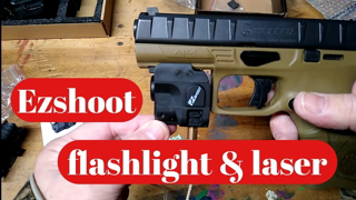 ezshoot combination green laser and 200 lumen compact weapon light