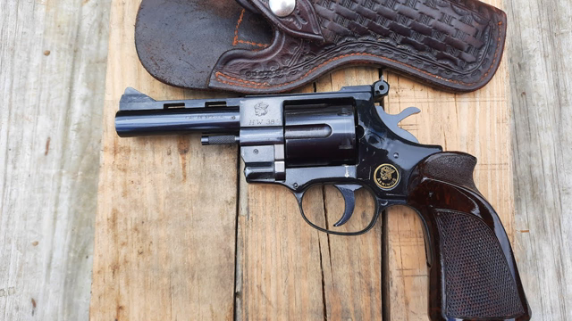 My Grandfather's Sidearm Arminus HW 38 Revolver In 38 Special. Old Budget Security Guard Pistol.