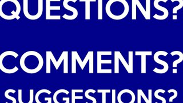 Video Suggestions, Questions About Me The Channels Or Videos. Send Them. Plus Channel News.