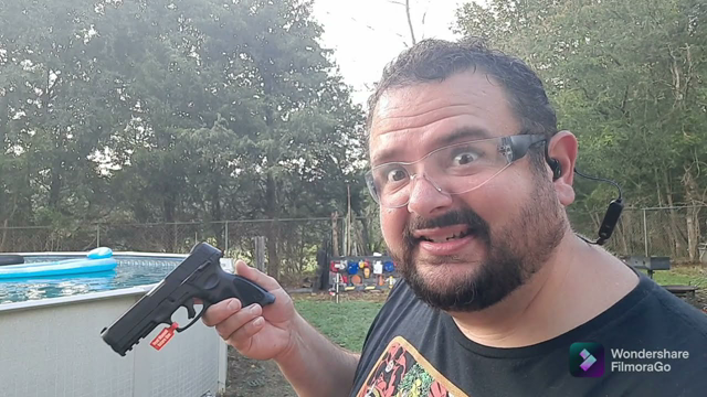 Trying to shoot pencils from about 12 yards with the Taurus G3, and Magtech 115 Grain FMJ.