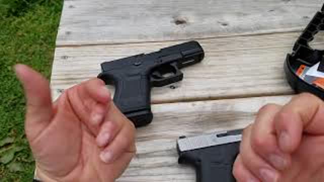 GLOCK 43X and Glock 19 Gen 5 tape measure comparison and side by side review.